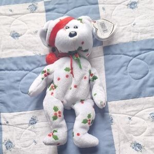 TY 1998 HOLIDAY TEDDY Beanie Babies Bear